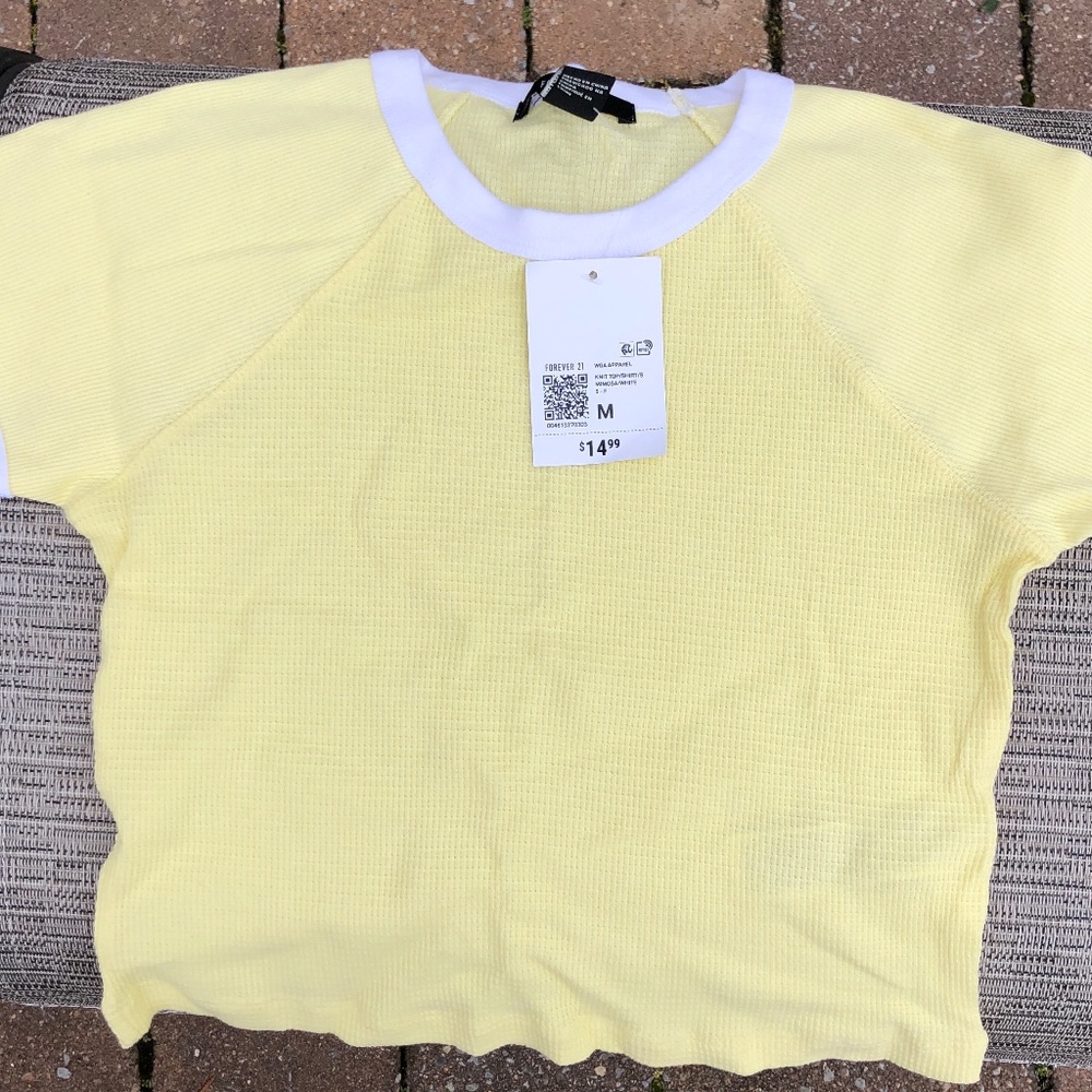 Forever 21 Waffle Knit Crop Top NWT